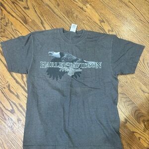 Vintage Harley-Davidson Shirt Mens  Large Made in USA Raleigh NC Grey